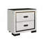 Table de chevet blanche et noire Isaiah