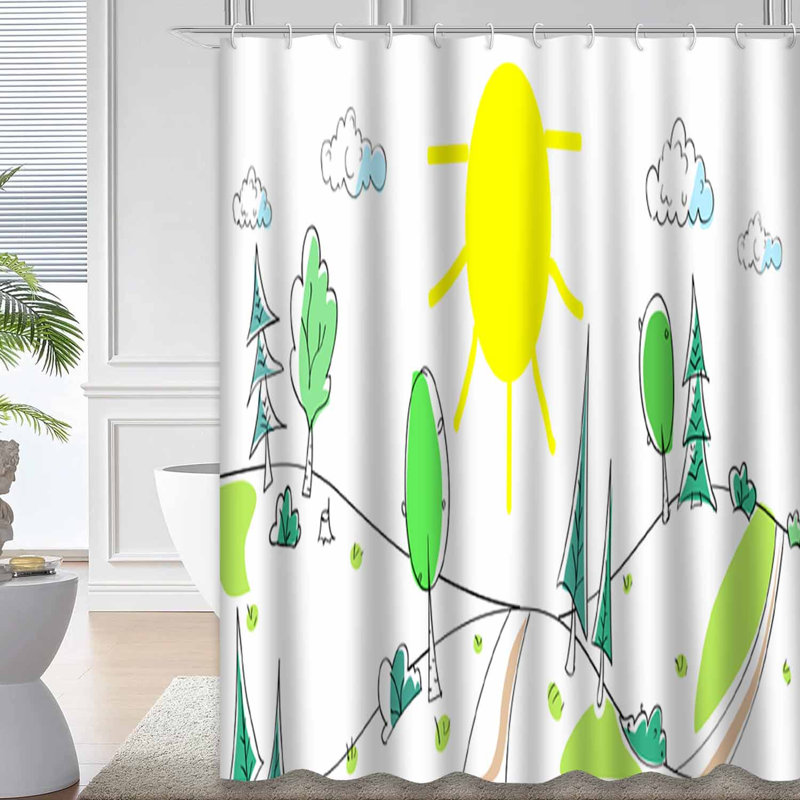 Rideau de douche à 12 crochets Sun Mountain, L 72 po x l 84 po