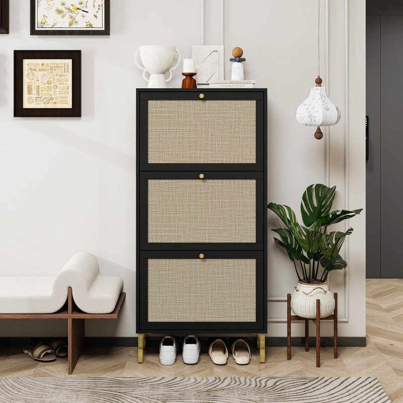Shoe Storage Cabinet, Black