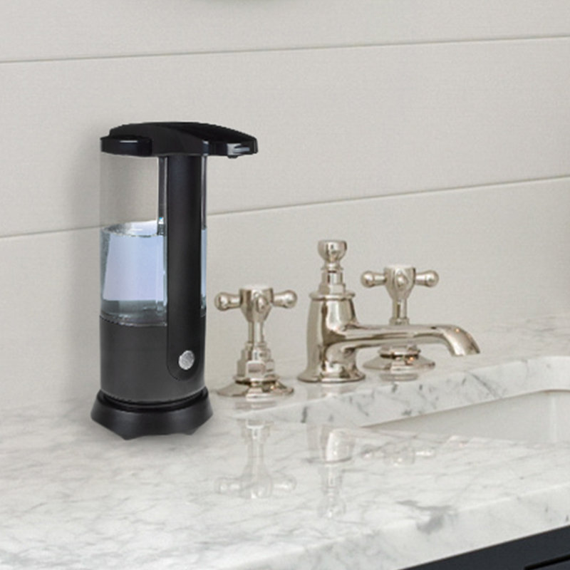 Glorene Automatic Soap Dispenser – 2-Pack Battery-Operated Touchless Hand Soap Dispenser Set for Bathroom or Kitchen with Motion Sensor by Lavish Home