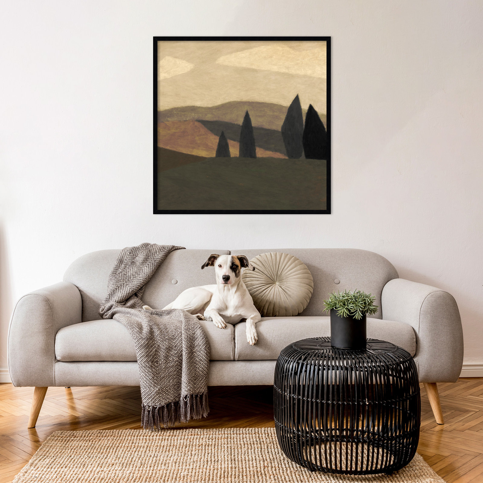 Paysage 2 Print by Dan Hobday, 33" H x 33" W, Black