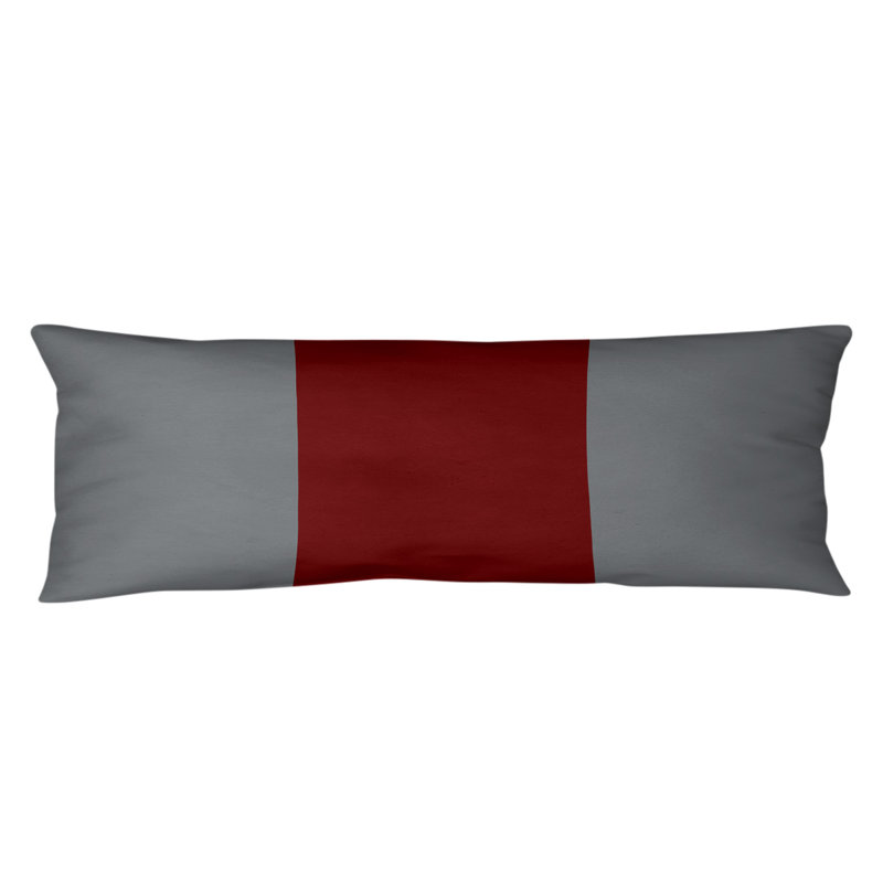 Polyester Medium Pillow, Kentucky , Dark Grey/Maroon Middle