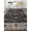 Tapis noir et beige noué à la main de haute qualité