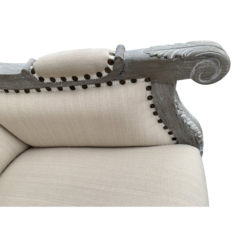 Upholstered Counter Stool with Solid Wood Frame
