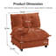 Canapé 73 LSF chenille - orange-135247025