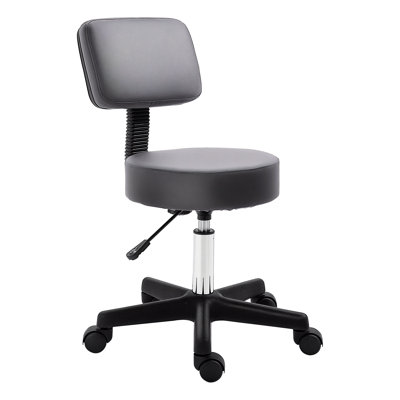 Antwaine Backed Adjustable Height Lab Stool Wheels