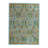 Round Floral Power Loomed Polypropylene Area Rug in Aqua/Blue/Orange-762802846