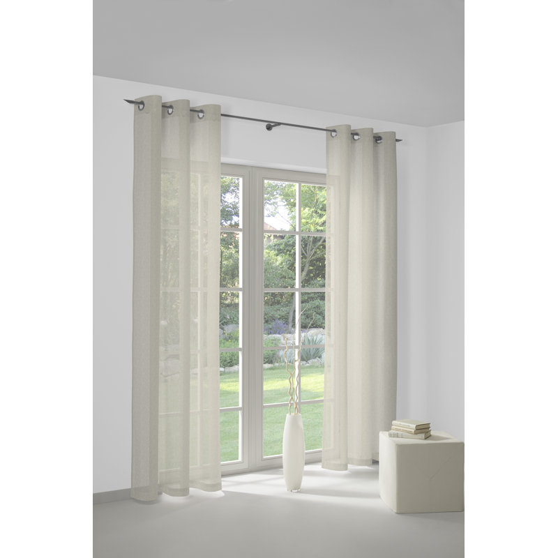 Semi Sheer Curtains, Beige, 145cm Width x 225cm Drop