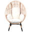 Fauteuil à œufs avec coussin en rotin PE