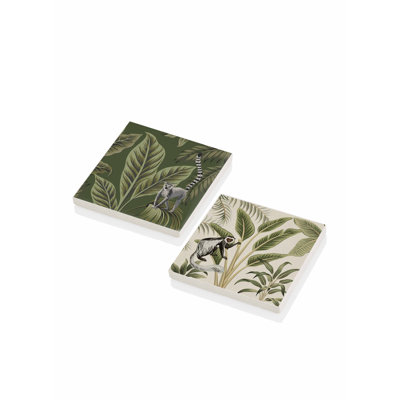 Marble Square 2 Piece Coaster Set