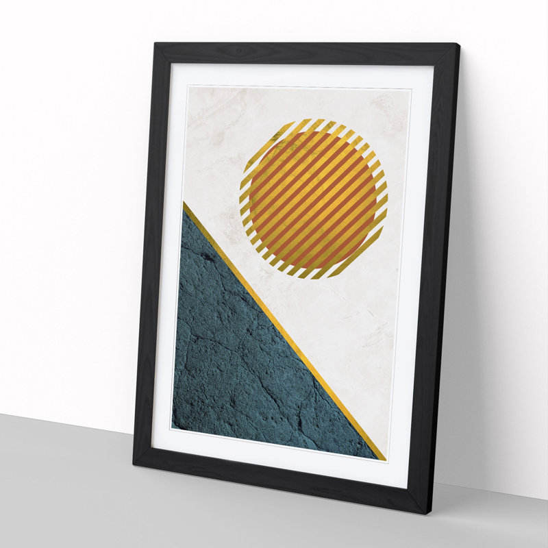 Composition 4 - Framed Print, 65cm H x 48cm W x 2cm D, Black