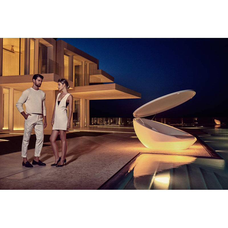 Ulm - Daybed with Folding Canopy - Basic, White