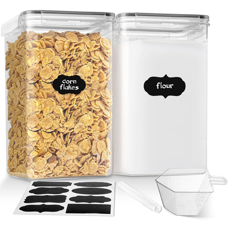  Ensemble de 2 récipients de rangement pour aliments 6,5 L 2 pièces