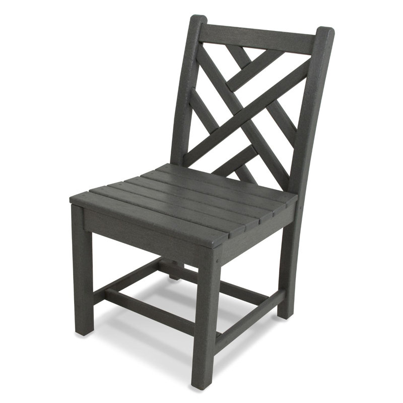 Lakeside POLYWOOD Chippendale Dining Side Chair, Slate Gray