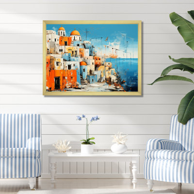Paysage coloré de la Grèce de Santorin III - Santorini, art mural