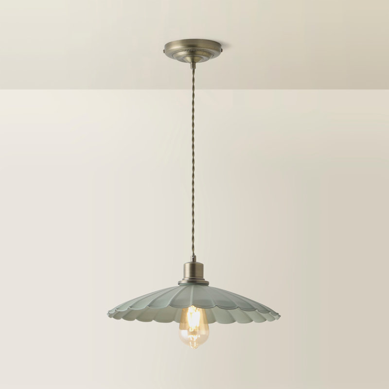 Alasia 1 - Light Satin Pendant, Yes, Moss Green