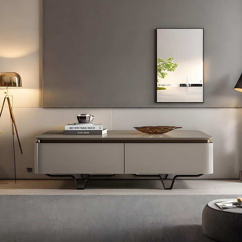 Modern Solid Wood Coffee Table with Storage Drawer