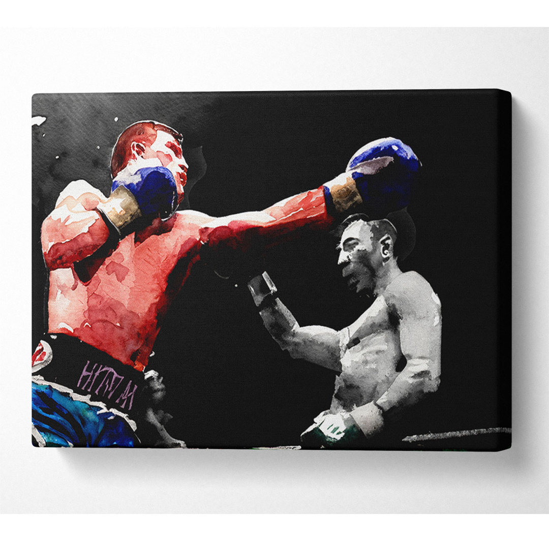 Ricky Hatton Knock Out In The Ring - Kunstdrucke auf Leinwand