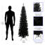 ? Décoration de Noël? Arbre de Noël artificiel noir 7,5 pi avec base en métal pliable