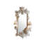 Miroir en verre de forme unique 74,8 po, cadre en résine de fibre de verre crème-742660804