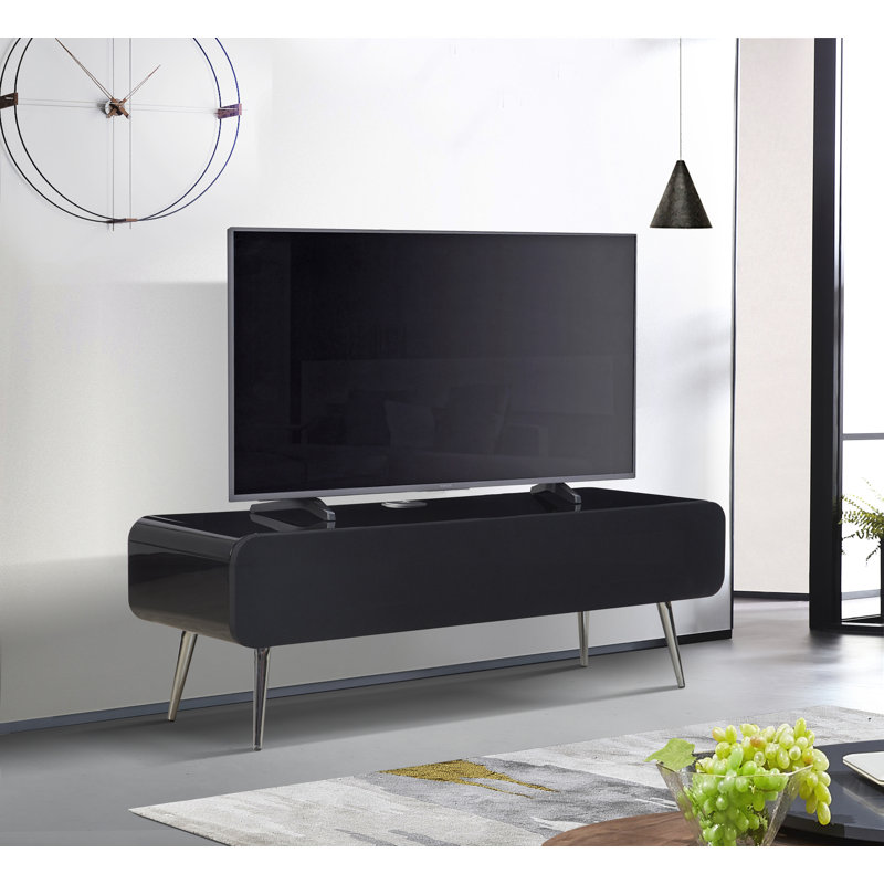 Luper Unfinished TV Stand for TVs up to 60", Gloss Black