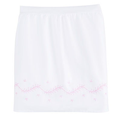 Jupe de lit de bébé brodée Blush