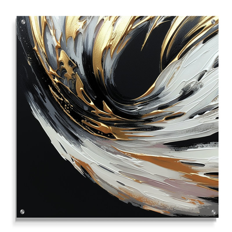 Wilde - peinture abstraite acrylique, art mural, H 16 po x l 16 po