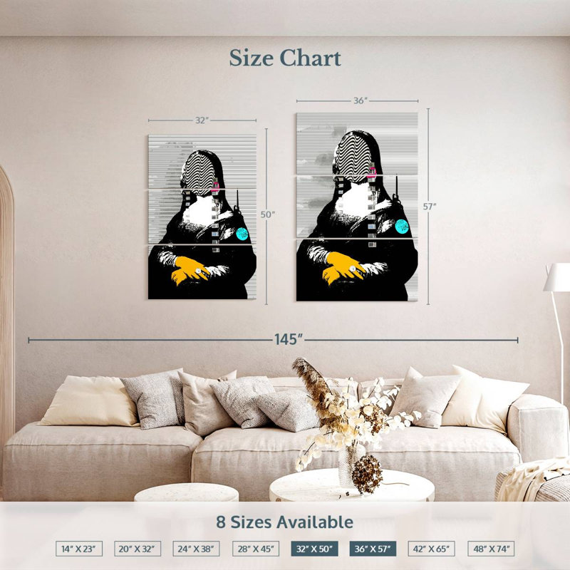 Leisha Mona Lisa Street Pop, H 50 po x l 32 po
