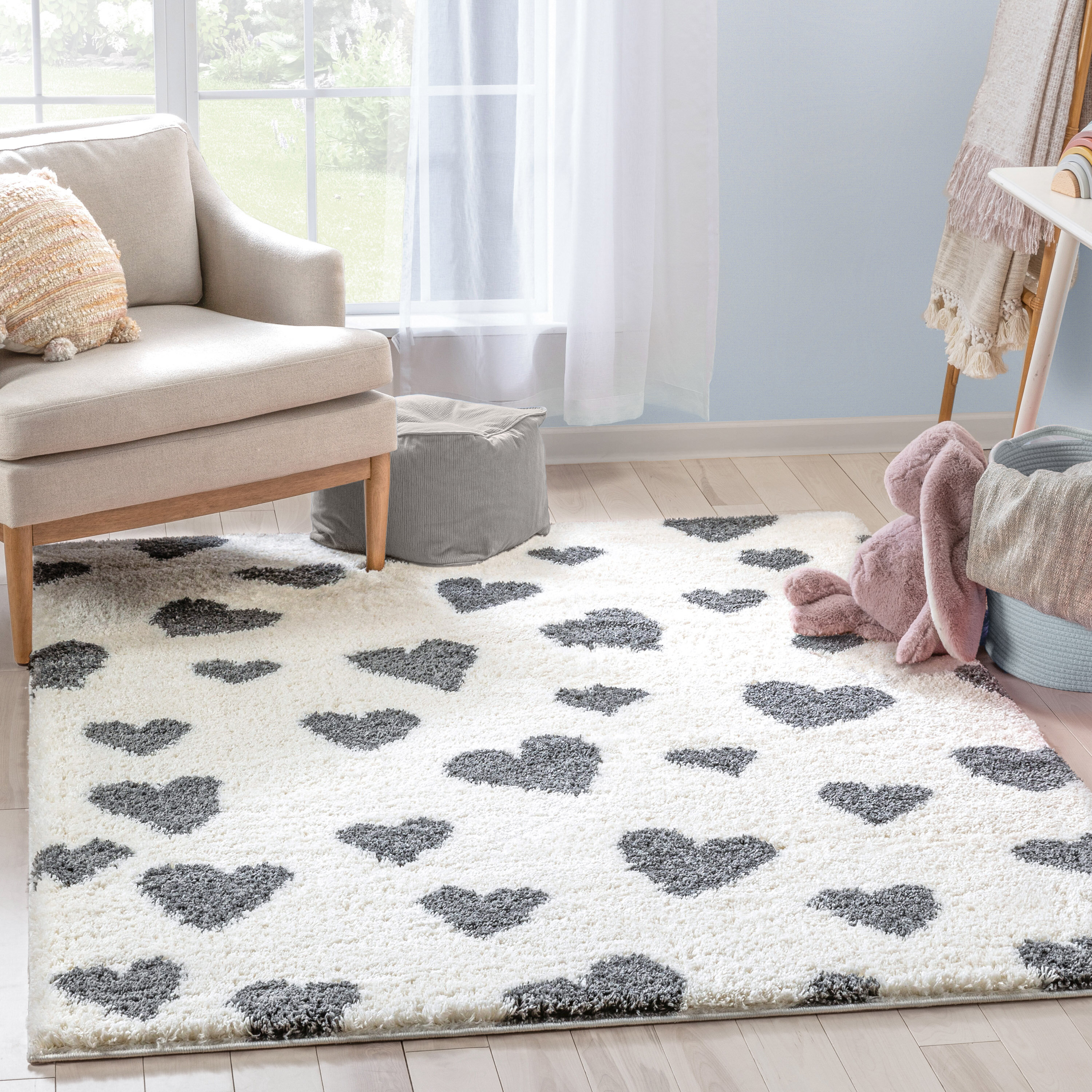 Grey best sale kids rug