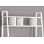 Bureau d'ordinateur moderne en stratifié avec tablettes de rangement, idéal pour le bureau à domicile et les petits espaces, finition blanche