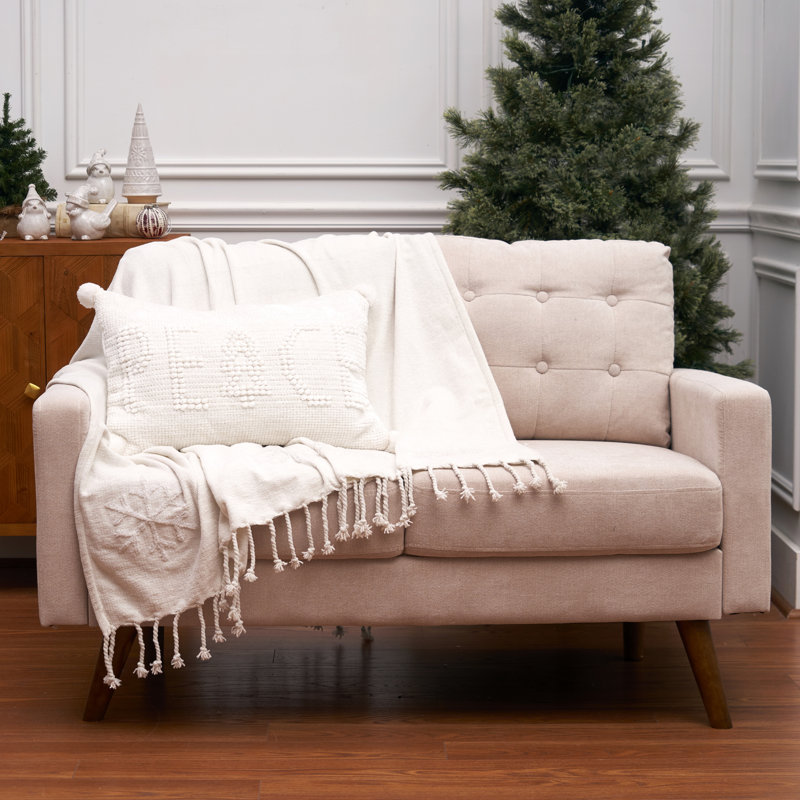 White Snowflake Throw Blanket