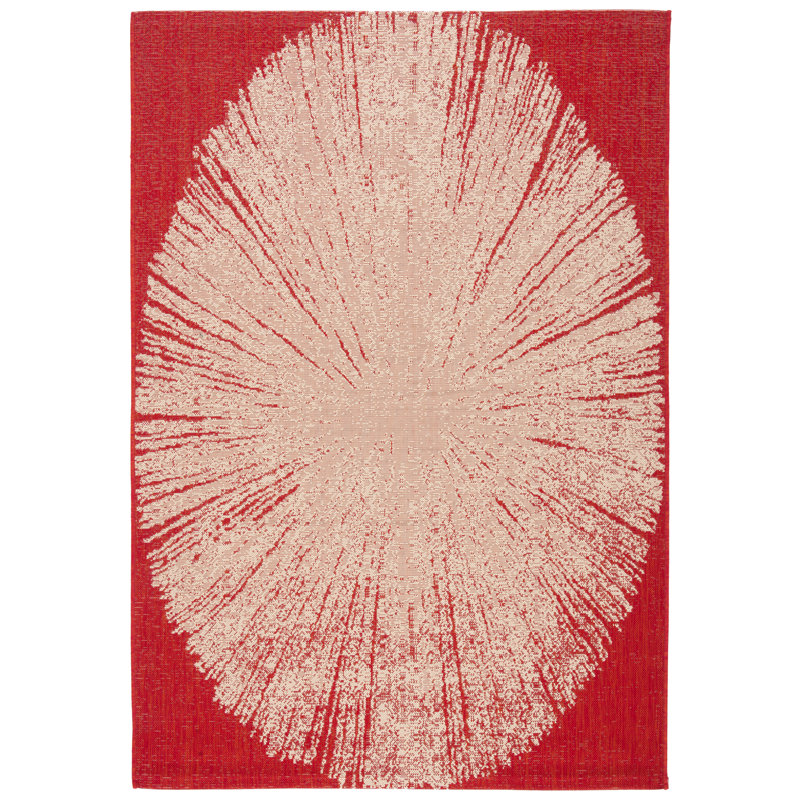 Chasitty Performance Abstract Indoor/Outdoor Area Rug, Rectangle 5'3" x 7'3"