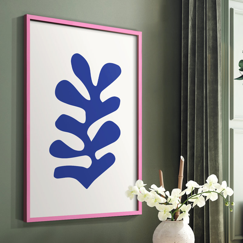 Matisse LXXIII Framed Print - Solid Wood, Pink Single Picture Framed, 10" H x 8" W