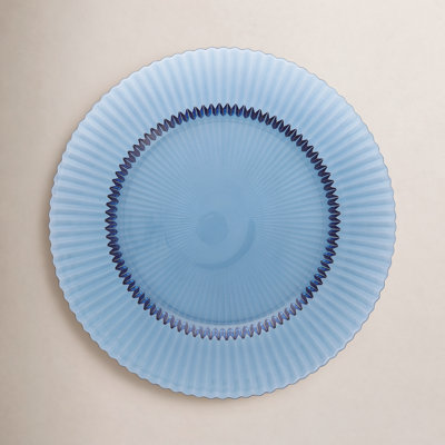 Fortessa Archie Glass, 8.5 Inch Salad Plate (Set of 4), Dusk Gray