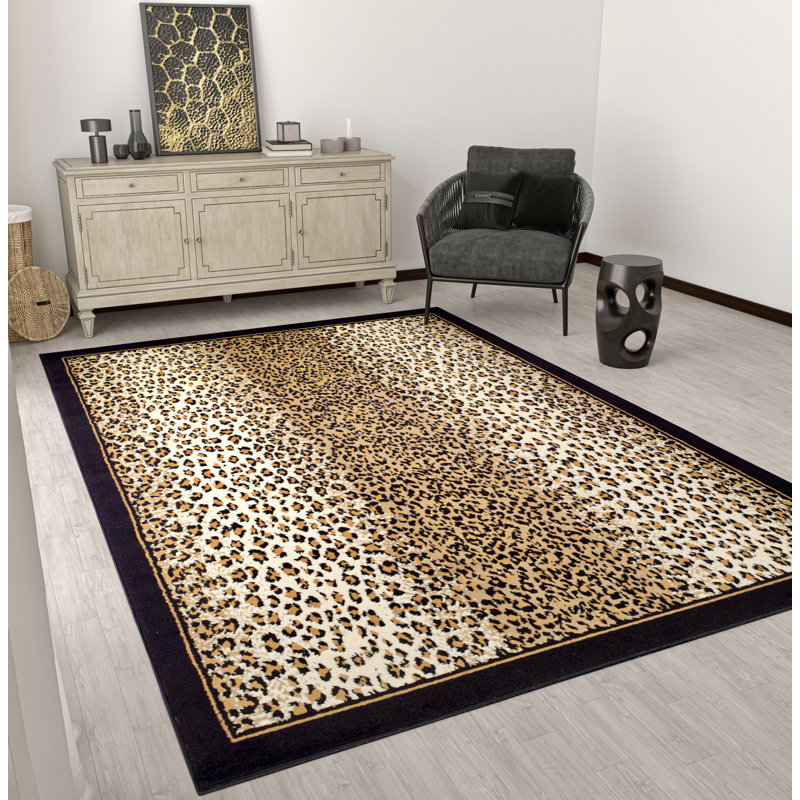 Tapis intérieur / extérieur en laine brun, Rectangle 2 pi x 3 pi
