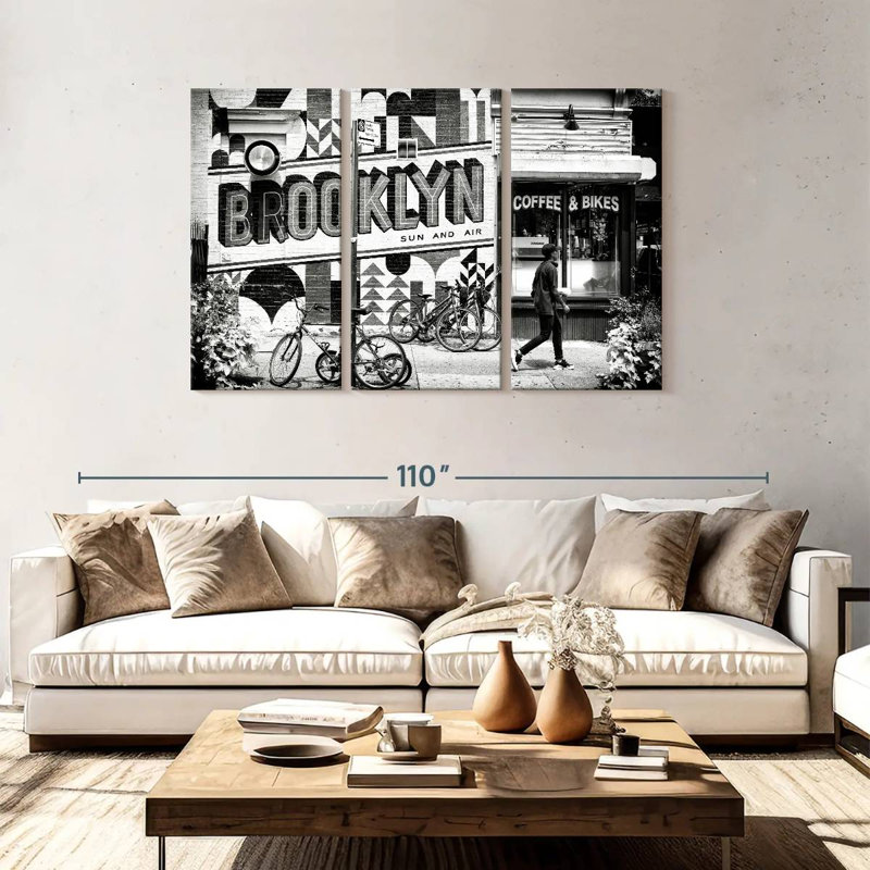 Syd Brooklyn Coffee, 48" H x 74" W