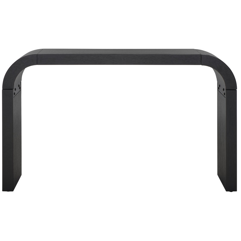 Hamund Curved Console Table, Black