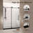 Frameless Shower Door 56-60 "w X 76" H, 1/4 "(6 Mm) Clear Tempered Glass, Explosion Proof Film, Stainless Steel Handle, Matte Black-120093322