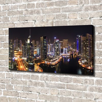 Marina In Dubai - No Frame Print on Canvas