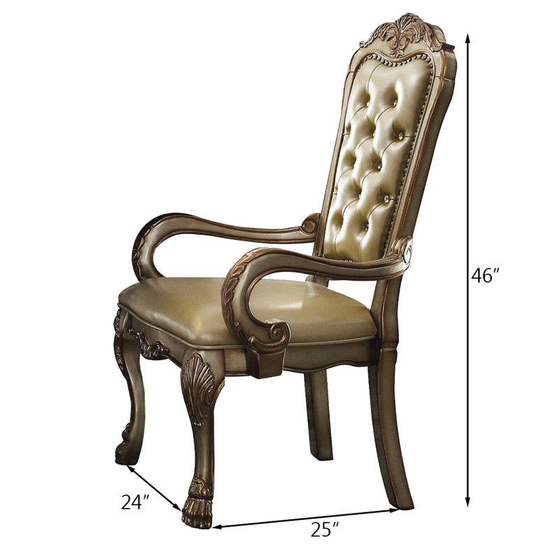 Collection 2 fauteuils, patine dorée, dossier, chaise rembourrée Soft of 2, os et patine, dossier, siège rembourré, support