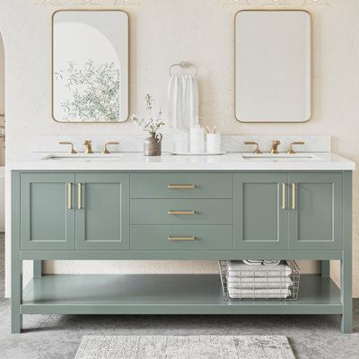 Moille 73" Double Bathroom Vanity Set