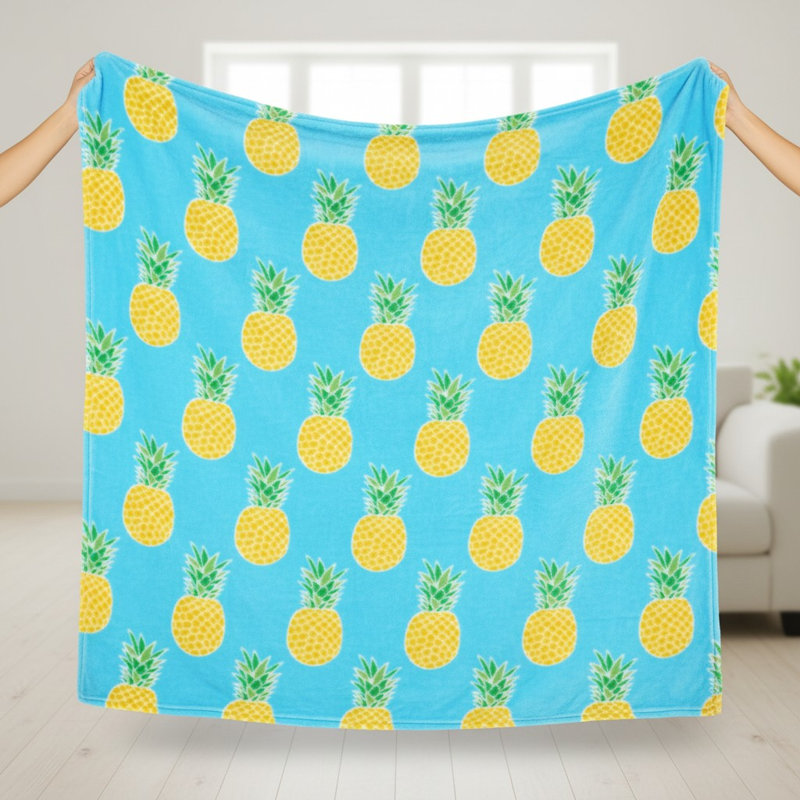 Pineapple Tropical Comfort Throw Blanket