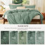 Ensemble de housse de couette vert sauge pour grand lit - Doux brossé pour enfants et adultes (ensemble de 3)-109724470-109972630