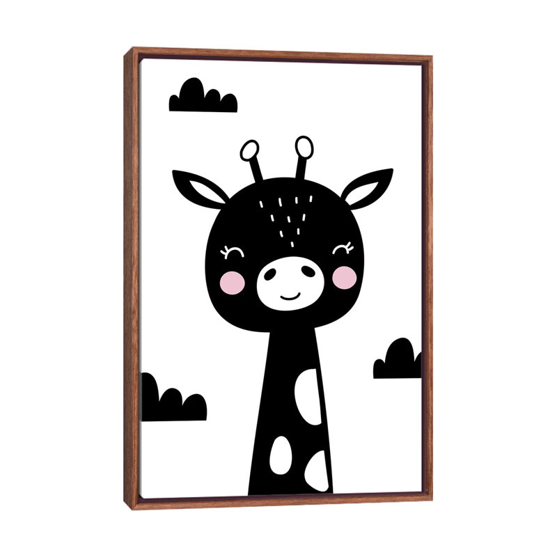 Gironde Scandi - impression d'art graphique, Toile avec cadre brun, H 40 po x l 26 po x P 1,5 po, Pas de tapis