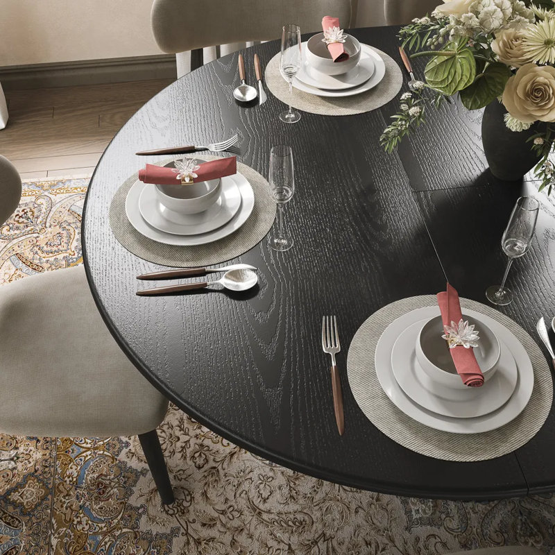 Round Extendable Dining Table
