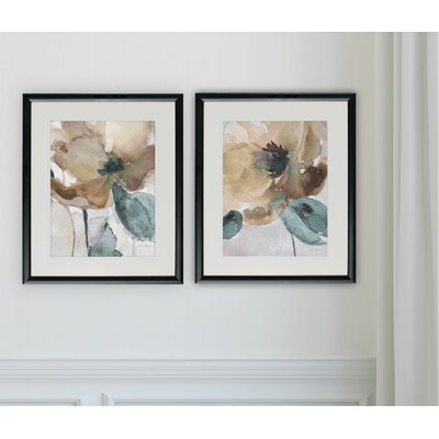 Andover Mills™ Watercolor Poppy Framed On Paper 2 Pieces Print ...