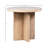 Langell 24" Round Reclaimed Pine White Wash End Table with Cross Base