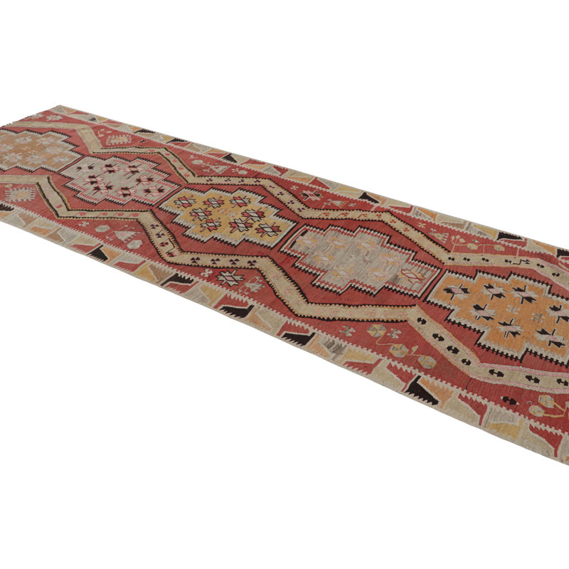 One-of-a-Kind 4' X 12' Hand Knotted Area Rug