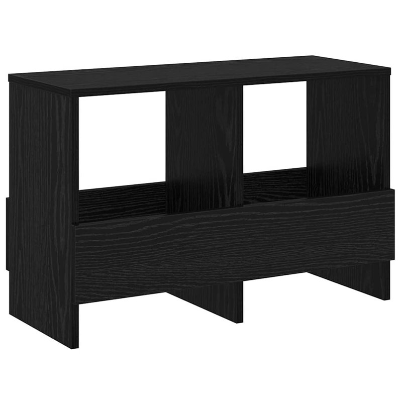 Wood Free Standing Magazine Rack, Black