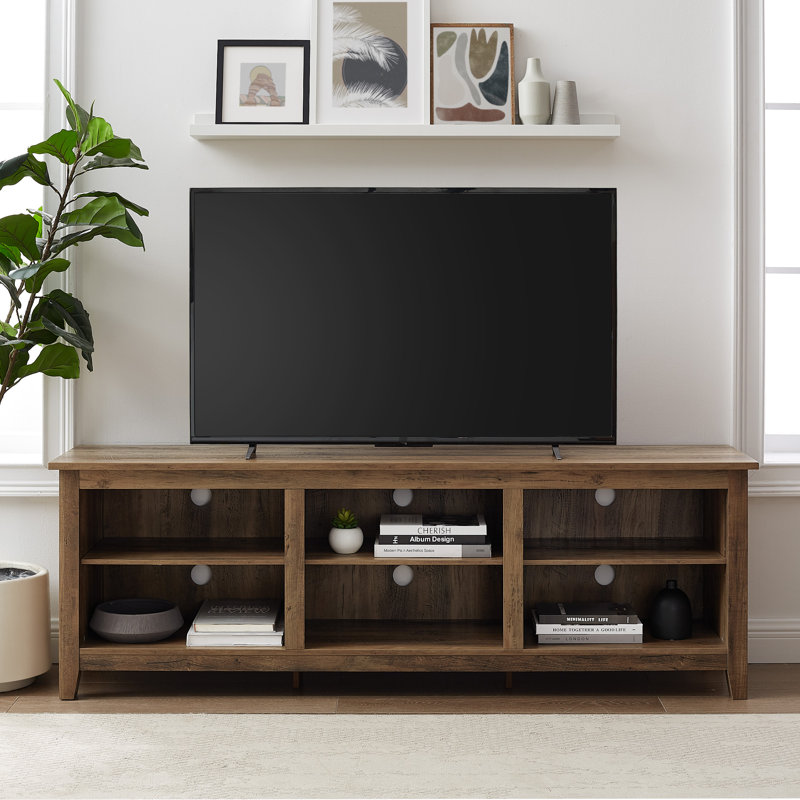 Meuble télé avec rangement ouvert Sunbury, Chêne rustique, 70"